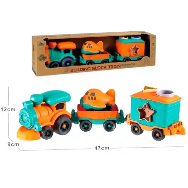 Tren C/2 Vagones, Avion Y Set De Encaje – Lama