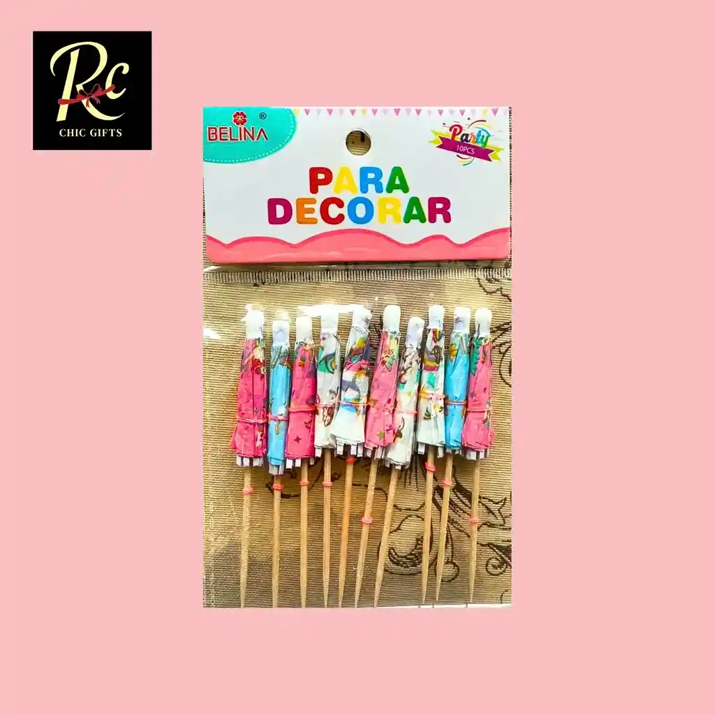 Set 10 Sombrillas Decorativas Para Tragos Y Cócteles - ¡toque Festivo Y Único Regalos Chic!