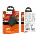 Cargador Dual Tipo C Pd 65w + Usb Qc3.0 Sin Cable - Hoco Cs63a