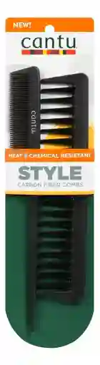 Set Peines Cantu Fibra Carbono Resistentes Calor 2 Piezas