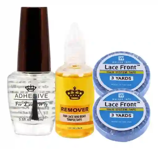 Pack Extensiones Adhesivas Removedor Cinta Azul Protesis