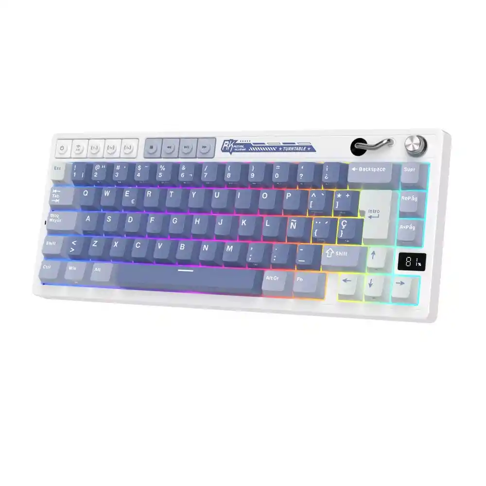 Teclado Mecánico Inalámbrico Rk M65 Ocean Blue 65% Español – Royal Kludge