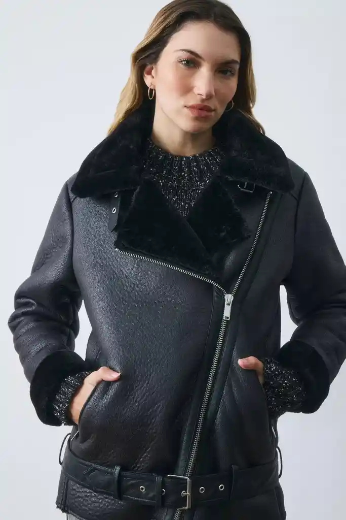 Chaqueta Aviadora Negra Xl