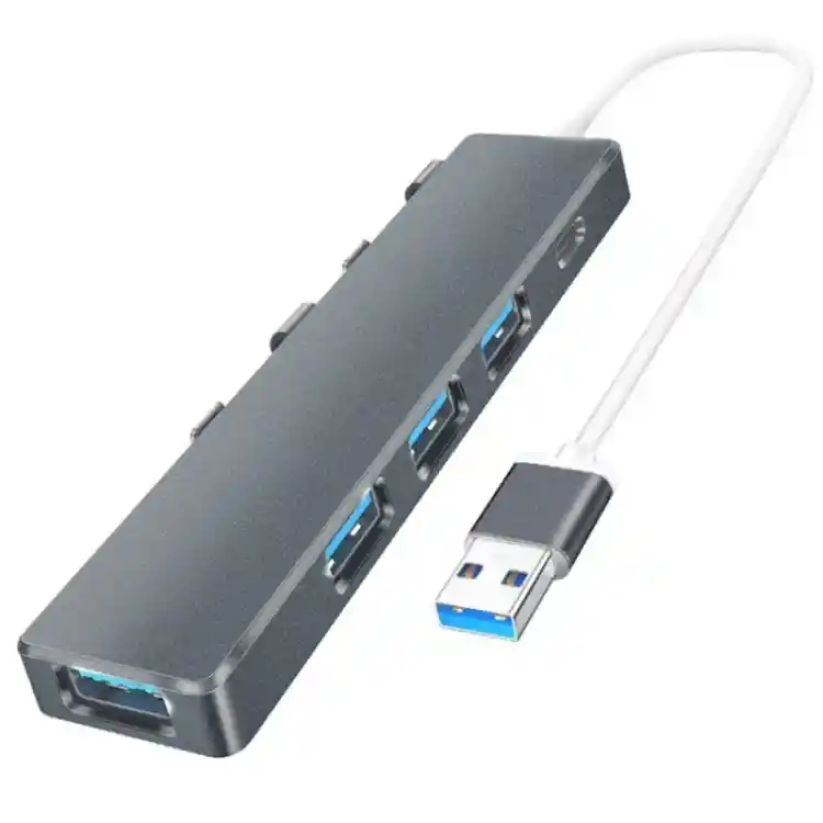 Expansor De Concentrador De 4 Puertos Usb 3.0 A Tipo C + Usb 3.0/2.0 Para Computadora Portátil