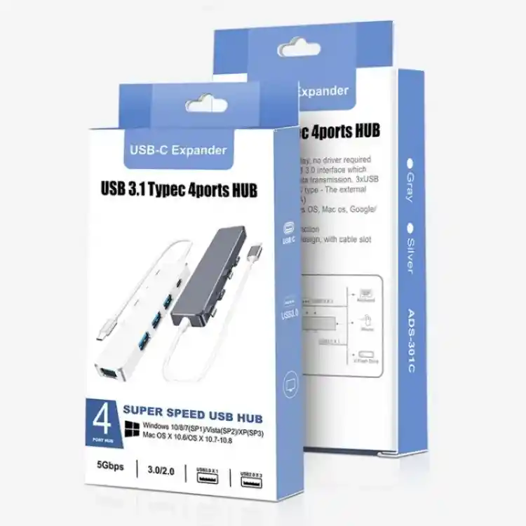 Hub Expansor Usb-c/tipo-c A Usb-c + Usb 3.0 + 3 X Usb 2.0