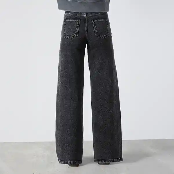 Pantalón Cortes Tachas Negro R 40 Mujer Raindoor