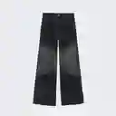 Pantalón Cortes Tachas Negro R 38 Mujer Raindoor