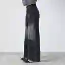 Pantalón Cortes Tachas Negro R 38 Mujer Raindoor