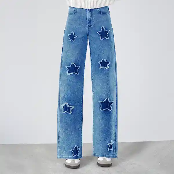 Pantalón Multi Estrellas Azul 38 Mujer Raindoor