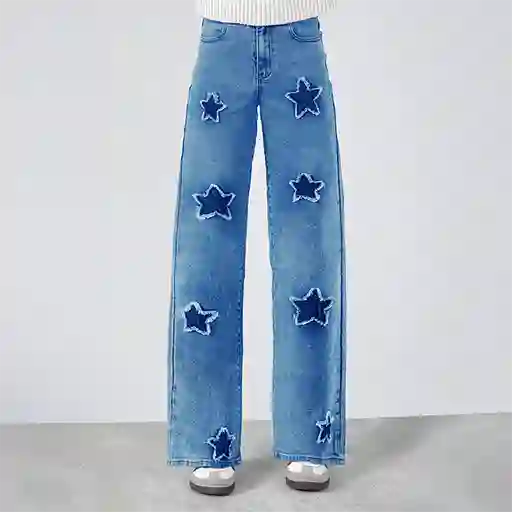 Pantalón Multi Estrellas Azul 34 Mujer Raindoor