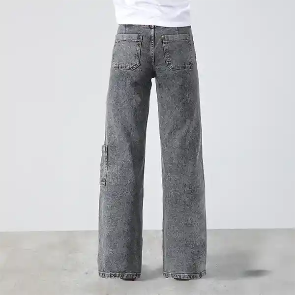 Pantalón Diagonal Bolsillo Gris 42 Mujer Raindoor