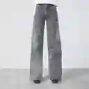 Pantalón Diagonal Bolsillo Gris 36 Mujer Raindoor