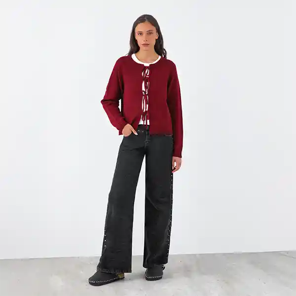 Cardigan Cinta Rojo S Mujer Raindoor