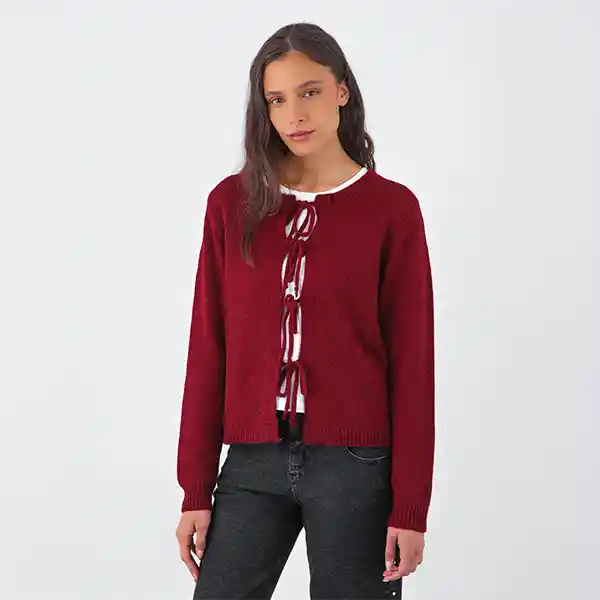 Cardigan Cinta Rojo M Mujer Raindoor