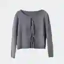 Cardigan Cinta Gris M Mujer Raindoor