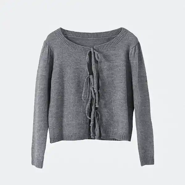 Cardigan Cinta Gris M Mujer Raindoor