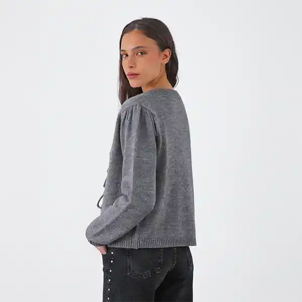 Cardigan Cinta Gris M Mujer Raindoor