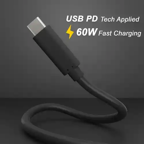 Cable De Carga Usb Tipo C A C, 60 W