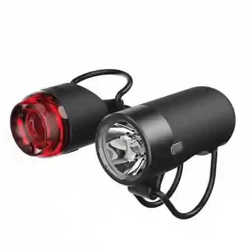 Luces Delantera/trasera Para Bicicleta Plugger Black