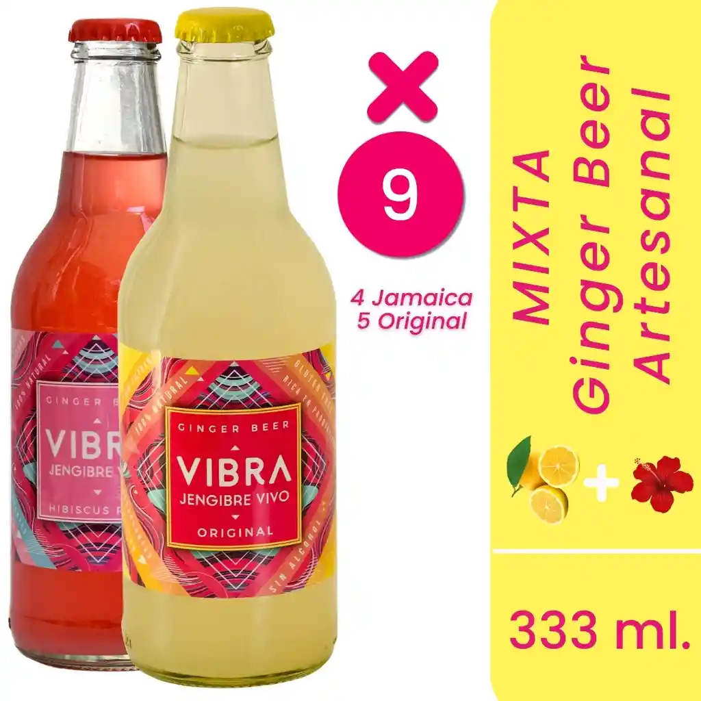 Vibra Mixta, Ginger Beer Artesanal 9 Und De 333 ml