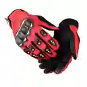 Guantes Tácticos Para Motocicleta O Bici Nudillos Extra Duros Reforzados Correa Con Dedos Color Rojo Talla Xl