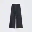 Pantalón Negro Estrellas Bordadas 42 Mujer Raindoor