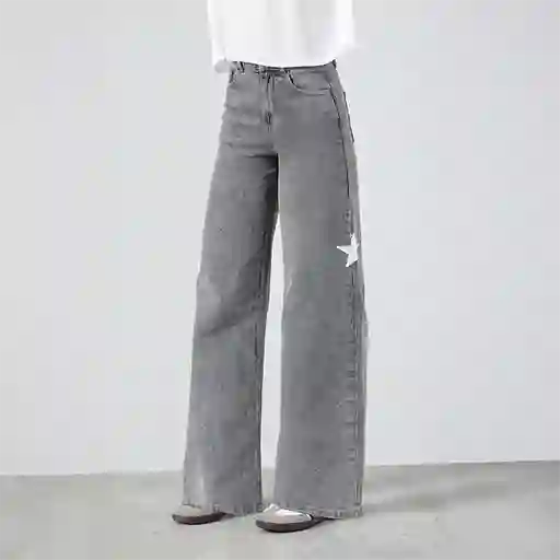 Pantalón Multi Estrellas Gris 44 Mujer Raindoor