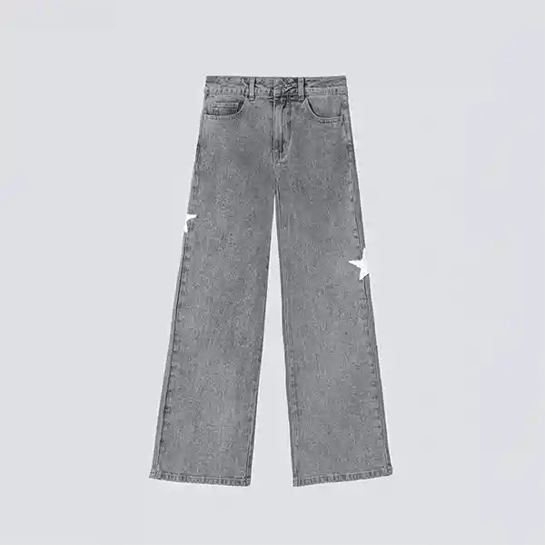 Pantalón Multi Estrellas Gris 40 Mujer Raindoor