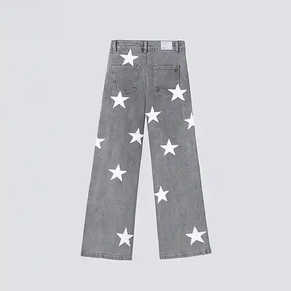 Pantalón Multi Estrellas Gris 38 Mujer Raindoor