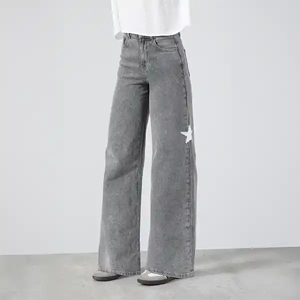 Pantalón Multi Estrellas Gris 32 Mujer Raindoor
