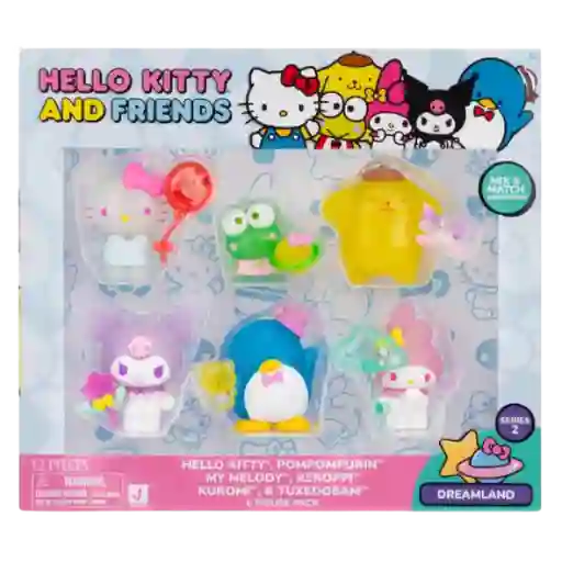 Hello Kitty And Friends Pack 6 Figuras