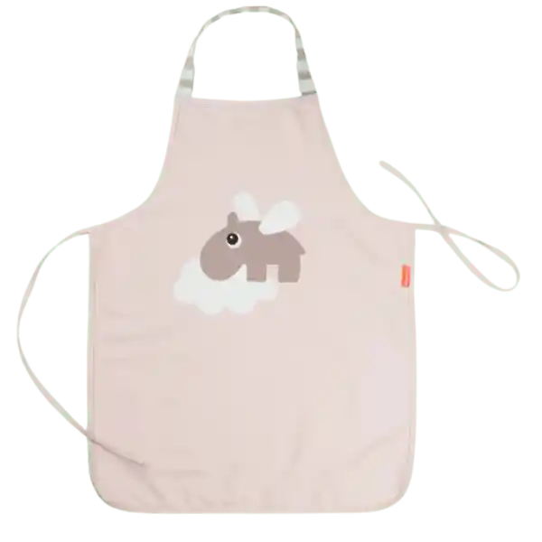 Done By Deer Delantal Impermeable Happy Clouds Rosado