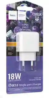 Cargador De Pared Puerto Usb 18w Usb Hoco Cs52a