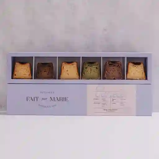 Canelé Mix Sabores - 6 Unidades (café, Pistacho, Chocolate Blanco, Avellana Y Coco)