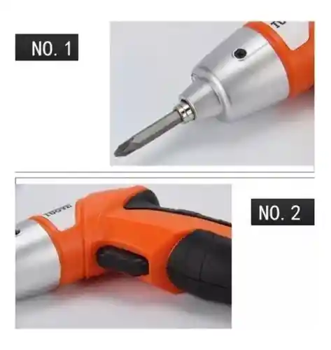 Destornillador Inalambrico 4.8v Con Luz Led Maleta 45 Piezs