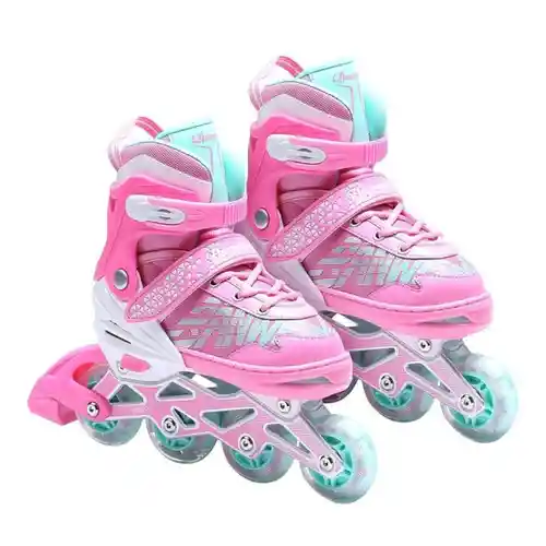 Patines En Línea Ajustables Infantiles Banwei Pink Talla: M (35–38)