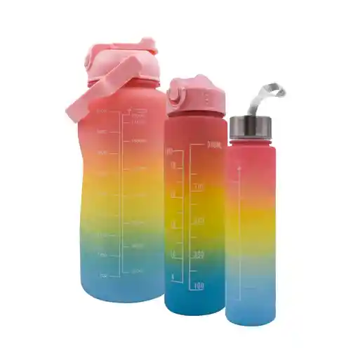 Pack De Botellas Motivacional Tomatodo 2litros Naranjo