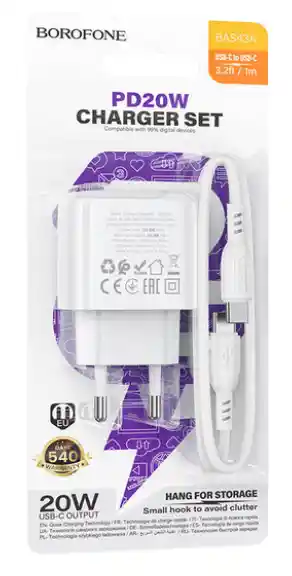 Kit Carga Tipo C A Tipo C. 20w Borofone Cdc4221