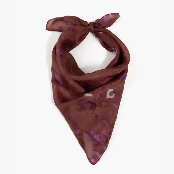 Bandana Seda Animal Print Morado