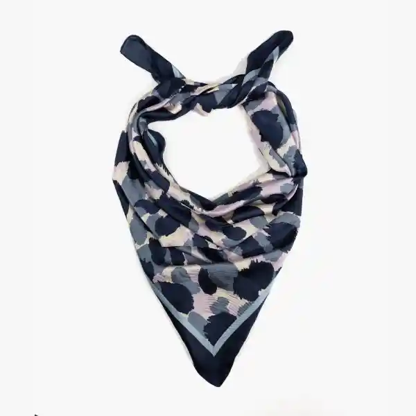 Pañuelo Manchas Animal Print Azul