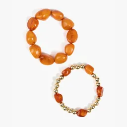 Set Pulseras Piedras Camel