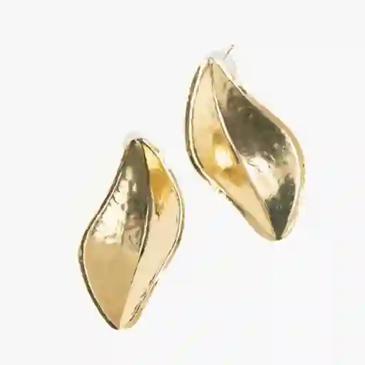 Aros Boho Grandes Hoja Dorado