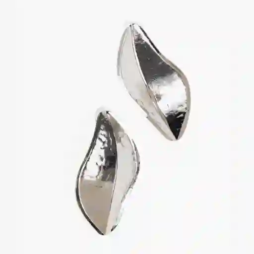 Aros Boho Grandes Hoja Plateado