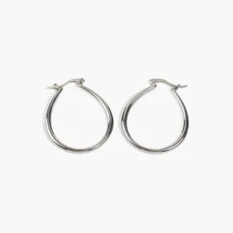 Aros Argollas Giradas Plateado