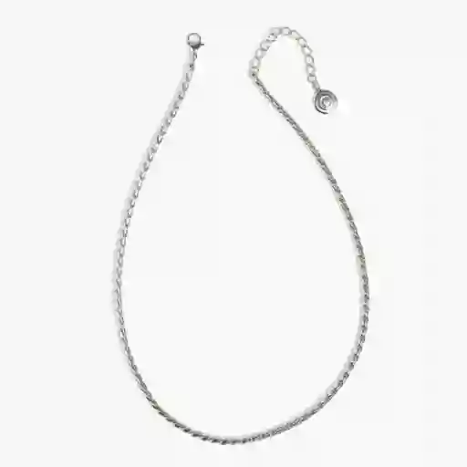 Collar Trenzado Plateado