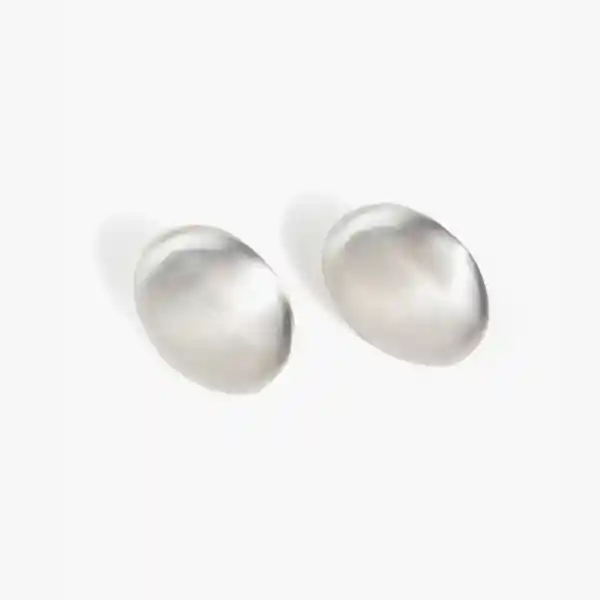 Aros Pequeños Óvalos Plateado