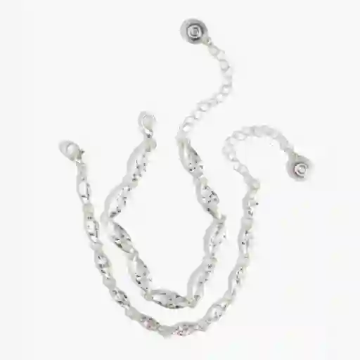 Set Pulseras Boho Gotas Alargadas Plateado