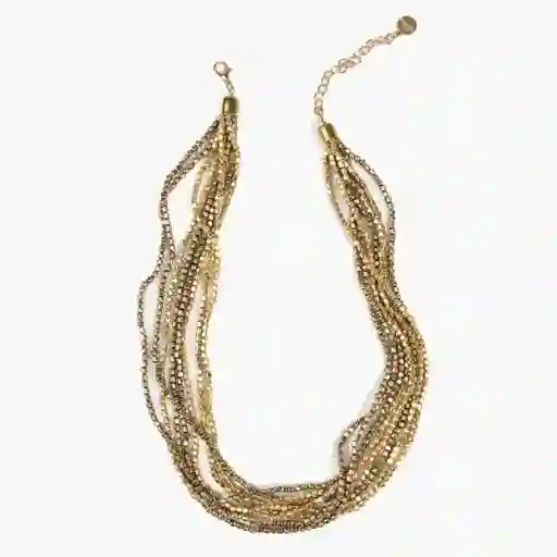 Collar Multicapas Corto Dorado