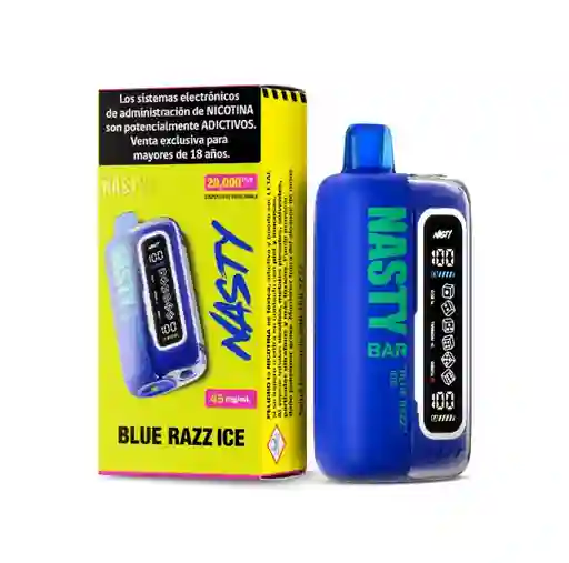 Vaper Nasty Bar 20000 Puffs Blue Razz Ice Con Nicotina