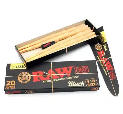 Cajita Conos Raw Black 1 1/4 20 Unid.